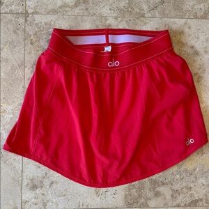 ALO Yoga Vibrant Red Mini Skirt